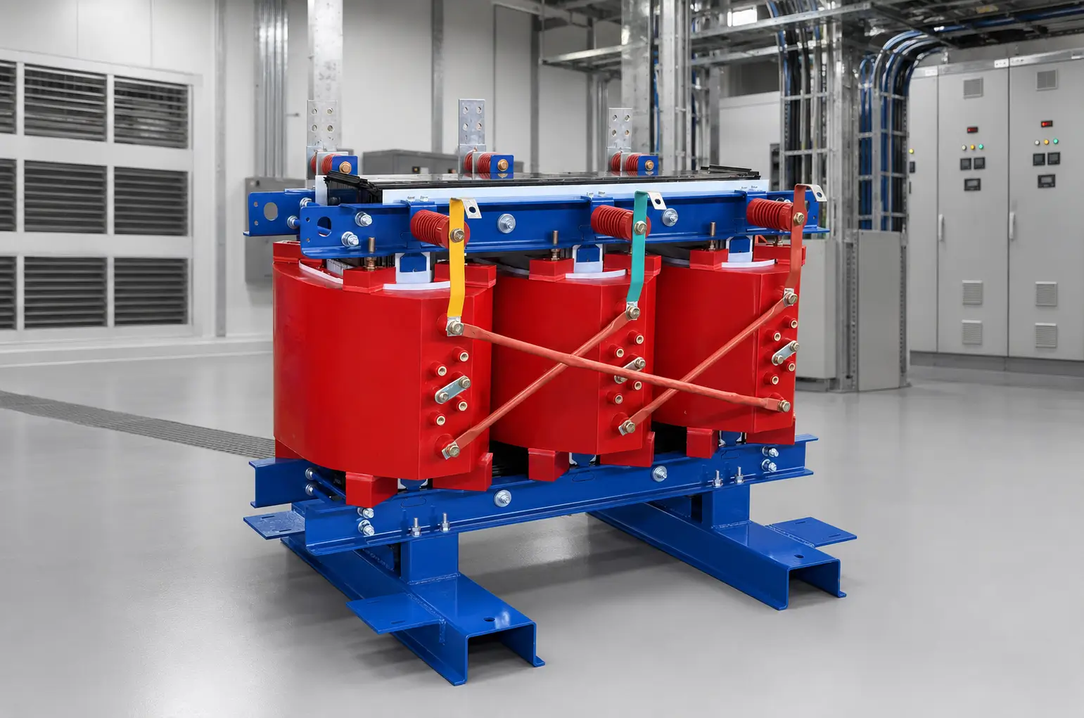 How to Calculate Transformer Capacity (kVA) for Your Industrial Facility Cast resin dry-type transformer installed in an indoor electrical room